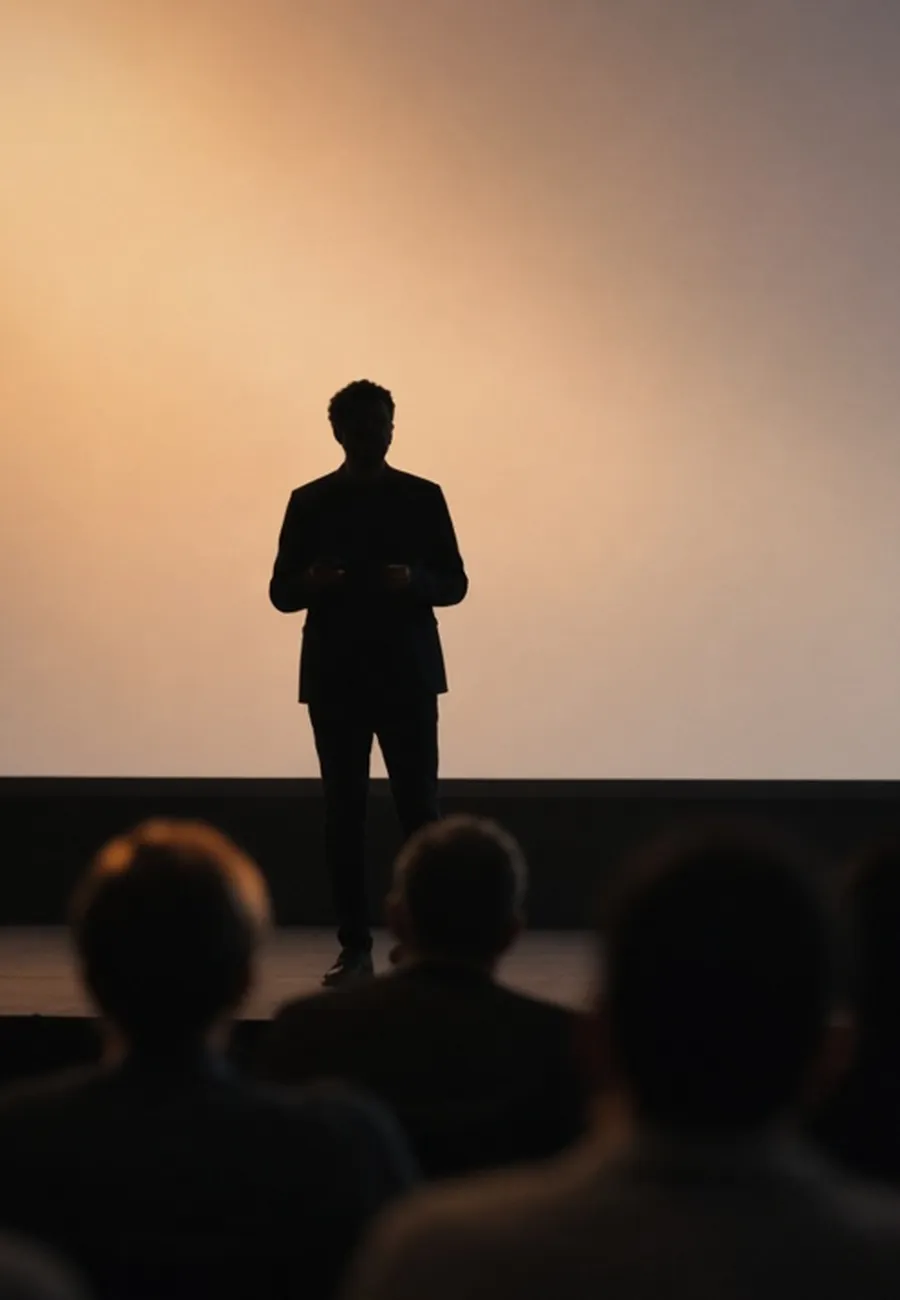 Conference stage with an audience